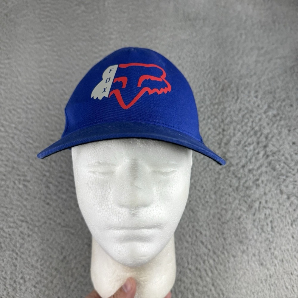 Fox Racing Blue Flexfit Hat Big Logo Small/ Medium